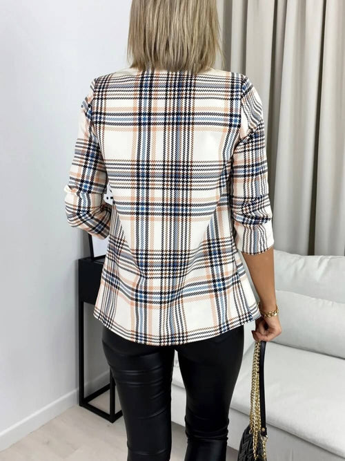 Blazer à Motif Manches Trois-Quarts Véronique