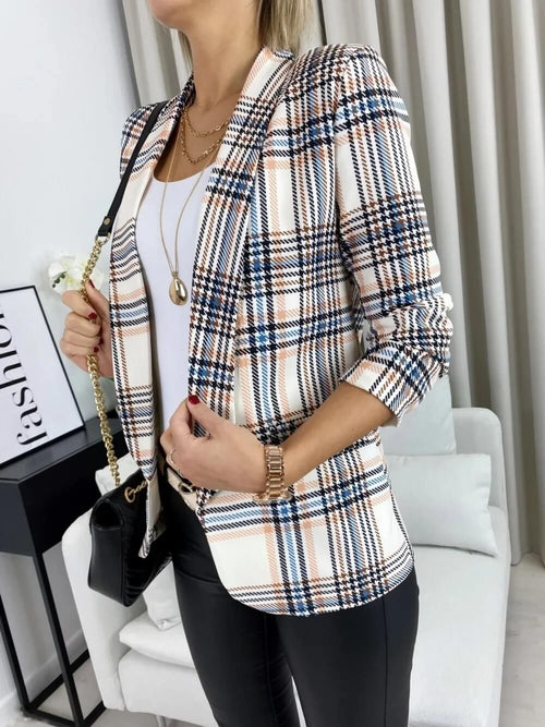 Blazer à Motif Manches Trois-Quarts Véronique