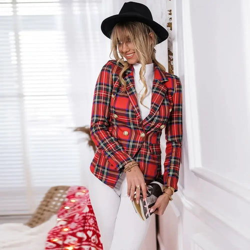 Blazer Ajusté Tartan Jeanne Auteuil