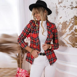 Blazer Ajusté Tartan Jeanne Auteuil