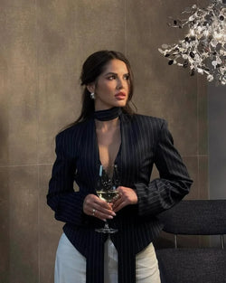 Blazer Cintré à Pans Longs Mélisande - Noir / XS