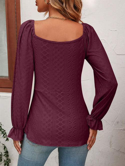 Blouse à Décolleté Froncé Séliane