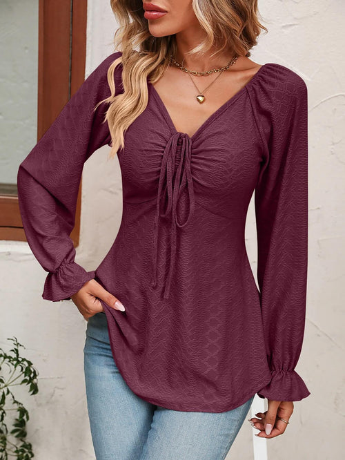 Blouse à Décolleté Froncé Séliane