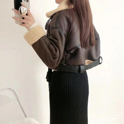 Blouson aviateur court doublé en sherpa Nivelle