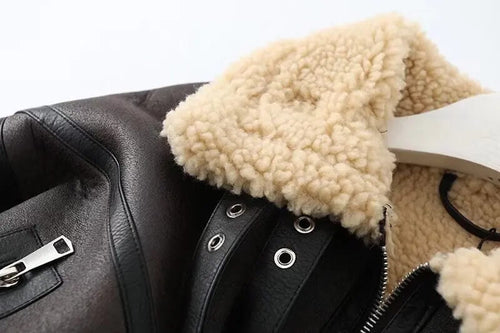 Blouson aviateur court doublé en sherpa Nivelle