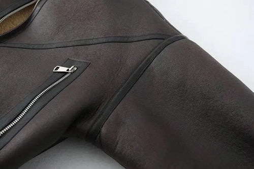 Blouson aviateur court doublé en sherpa Nivelle