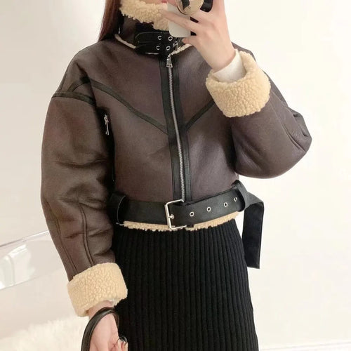 Blouson aviateur court doublé en sherpa Nivelle