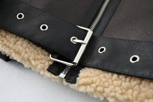 Blouson aviateur court doublé en sherpa Nivelle