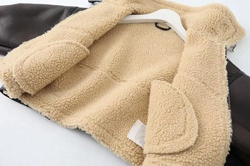 Blouson aviateur court doublé en sherpa Nivelle