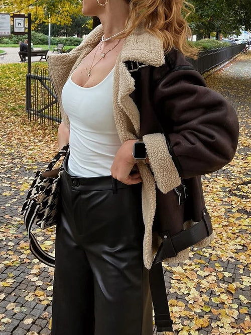 Blouson aviateur oversize doublé sherpa Calyra