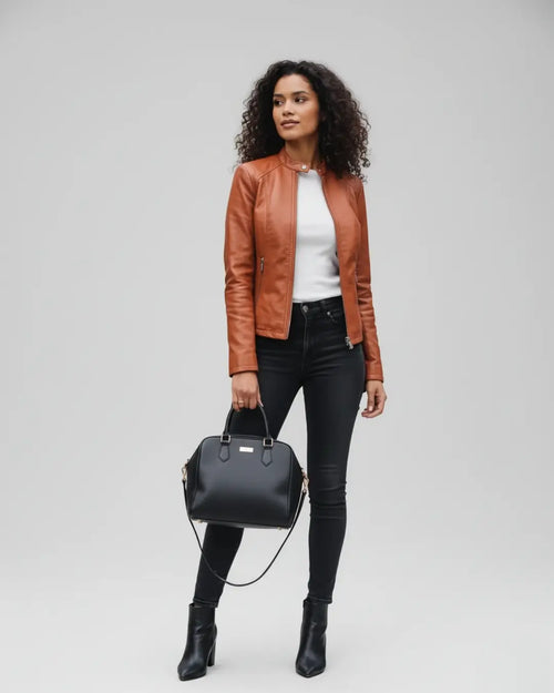 Blouson Perfecto en Simili Cuir Maria