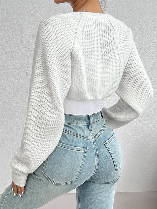 Boléro en Maille Tricot Manches Longues Eléonore