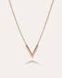 Selene V Pendant Necklace Rose Gold