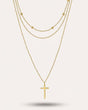 Elara Cross Layered Necklace