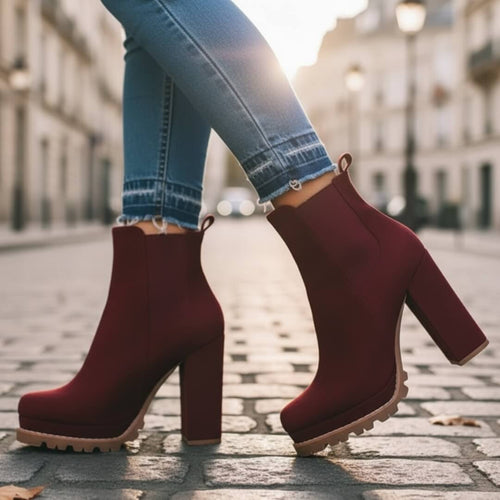 Bottines à plateforme crantée Azélis