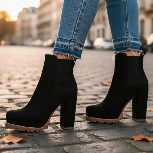 Bottines à plateforme crantée Azélis