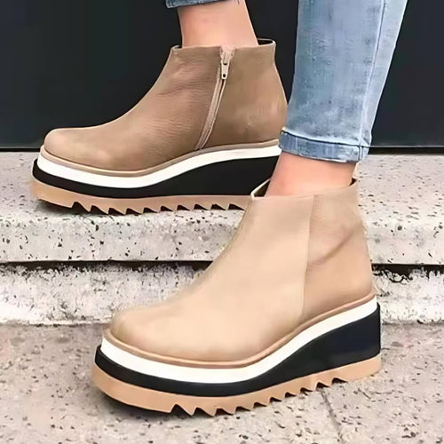 Bottines compensées à semelle crantée Lyanna