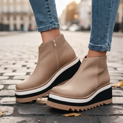 Bottines compensées à semelle crantée Lyanna