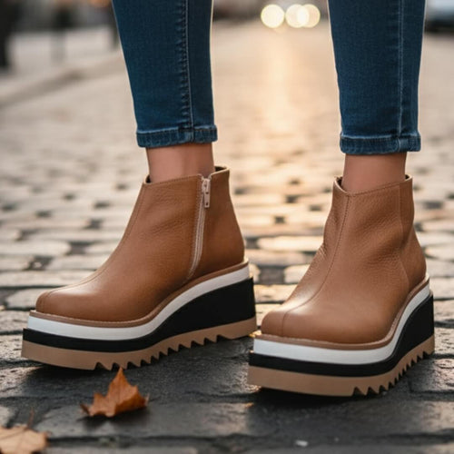 Bottines compensées à semelle crantée Lyanna