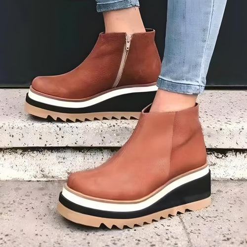 Bottines compensées à semelle crantée Lyanna