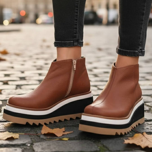 Bottines compensées à semelle crantée Lyanna