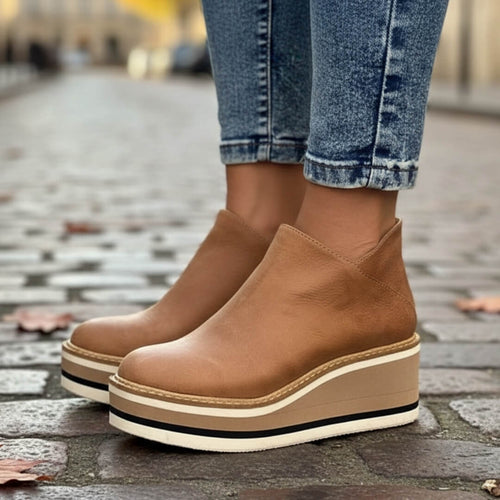 Bottines Plates Compensées Alyane - Kaki / 36