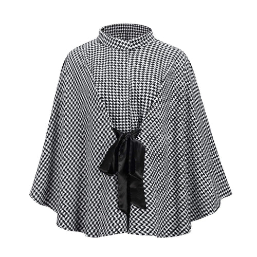 Cape Poncho à Carreaux Jade