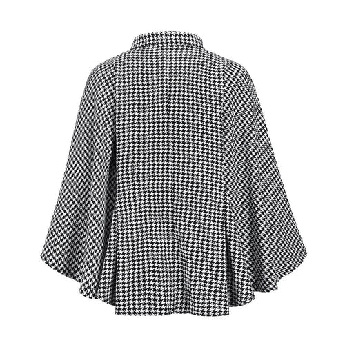 Cape Poncho à Carreaux Jade