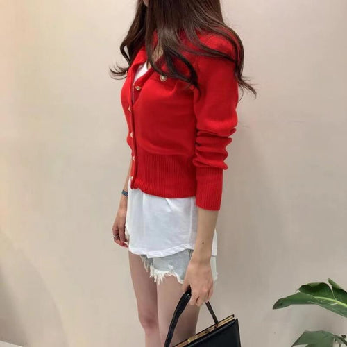 Cardigan Ajusté à Boutons Bijoux Athénaïs