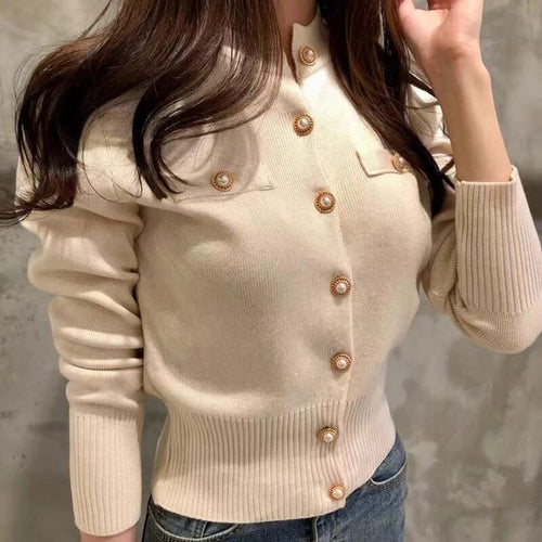 Cardigan Ajusté à Boutons Bijoux Athénaïs