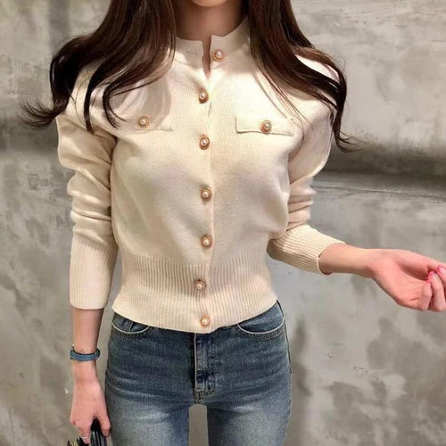 Cardigan Ajusté à Boutons Bijoux Athénaïs