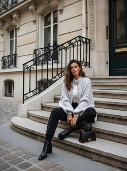 Cardigan Oversize à Manches Bouffantes Émilienne