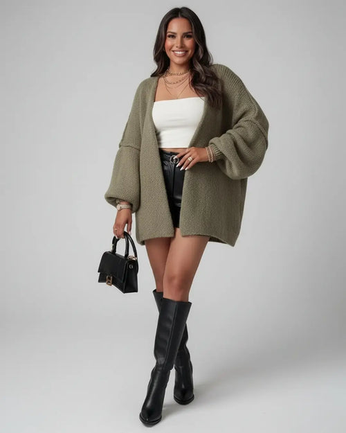 Cardigan oversize en maille douce Lucile