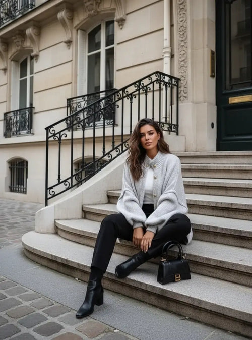 Cardigan oversize en maille douce Lucile