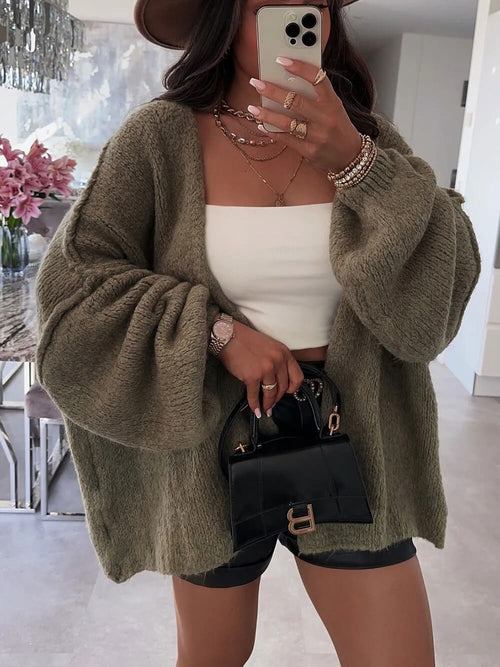 Cardigan oversize en maille douce Lucile