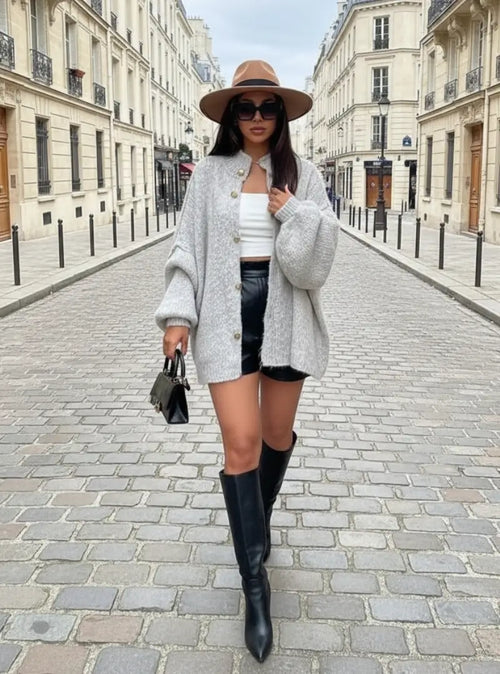 Cardigan oversize en maille douce Lucile