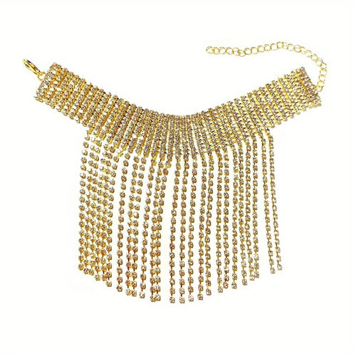 Chaîne de Cheville Strass et Franges Elanée