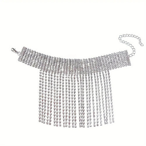 Chaîne de Cheville Strass et Franges Elanée