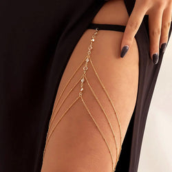 Chaîne de Cuisse Multi-Rangs à Strass Alba
