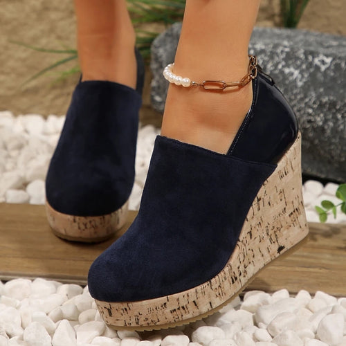 Chaussures Compensées Effet Liège Tyléane