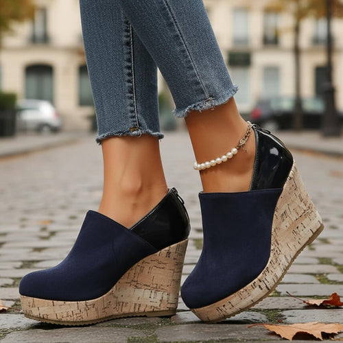 Chaussures Compensées Effet Liège Tyléane