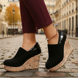 Chaussures Compensées Effet Liège Tyléane