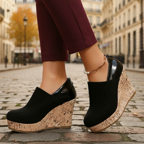 Chaussures Compensées Effet Liège Tyléane