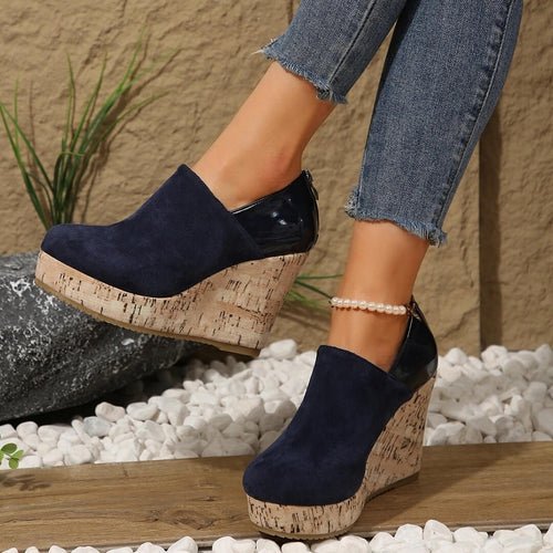 Chaussures Compensées Effet Liège Tyléane