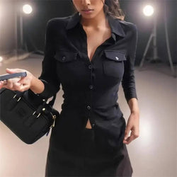 Chemise Cintrée à Manches Longues Nélyse