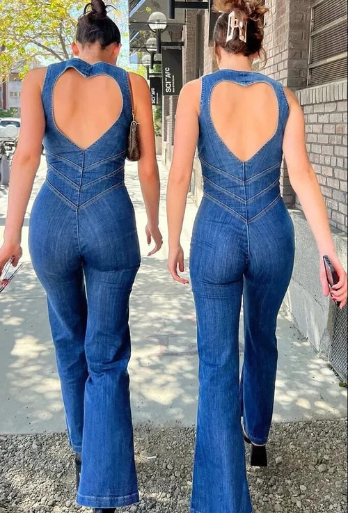 Combinaison en Jean Bootcut Dos Nu Arielle
