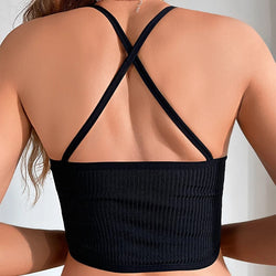 Crop Top Dos Nu Côtelé Thaïs
