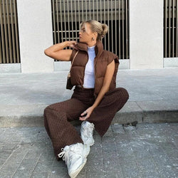 Doudoune Courte Sans Manches Francine - Brun / XS