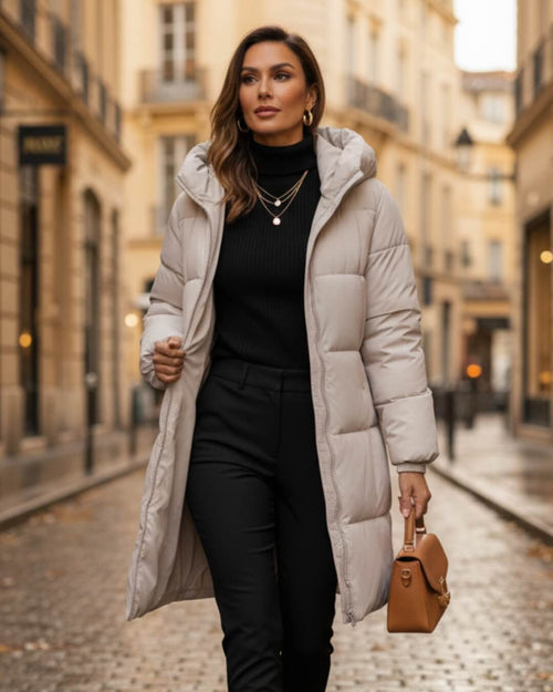 Doudoune Longue à Capuche Alyndra - Blanc / 34