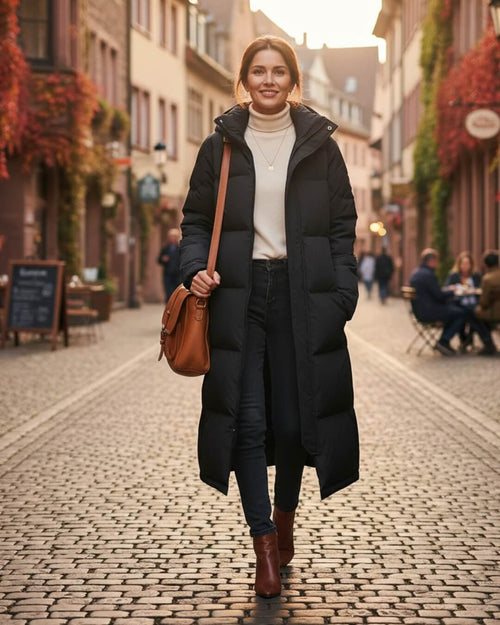 Doudoune Longue à Capuche Tyllia